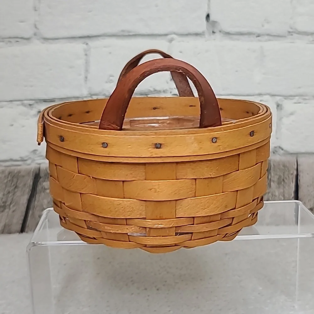 Longaberger Vintage 1999 Classic Button Basket 15407 with Divided 3-Way Insert